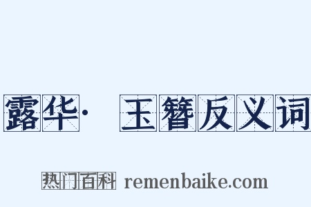露华·玉簪反义词是什么意思的图片